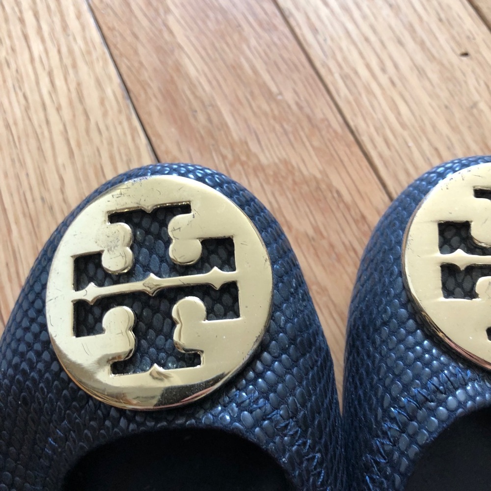navy tory burch flats